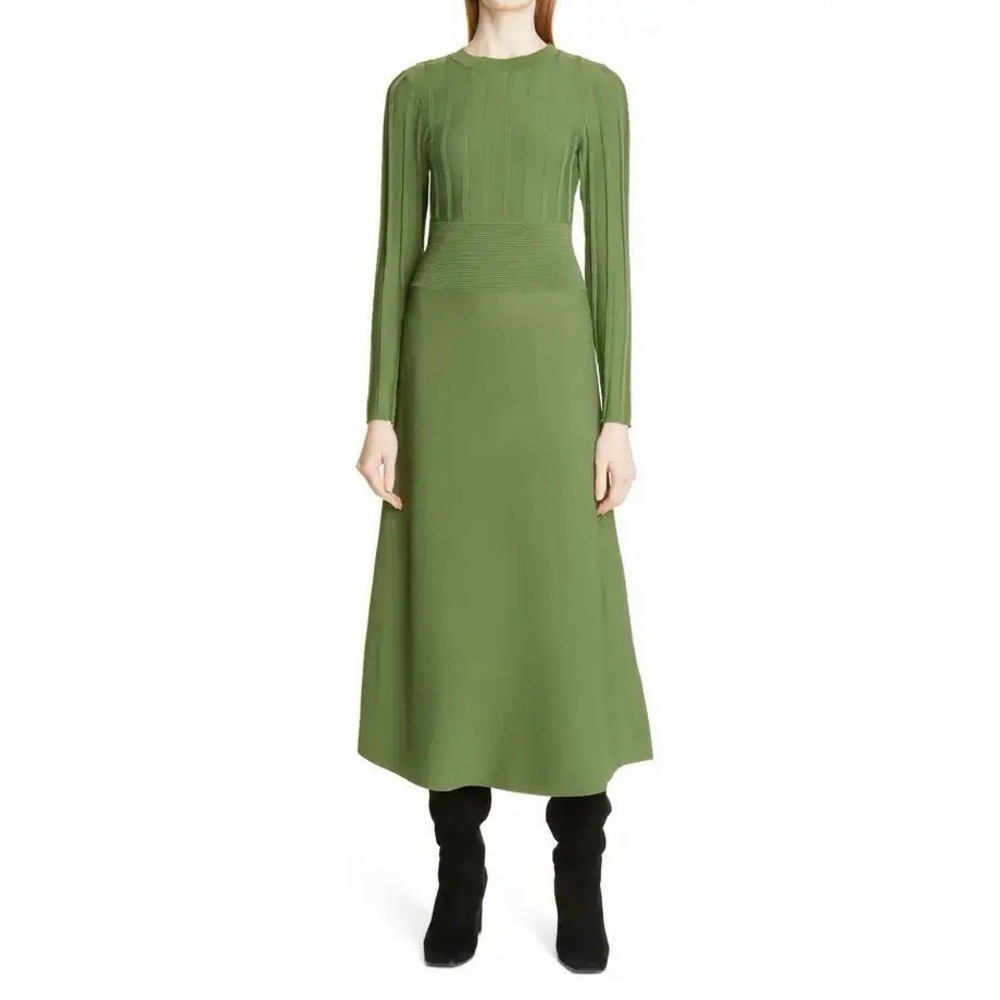 Ted‎ Baker Aimyy Open Back Long Sleeve Maxi Knit Dress in Green Sz 1 - XS/S